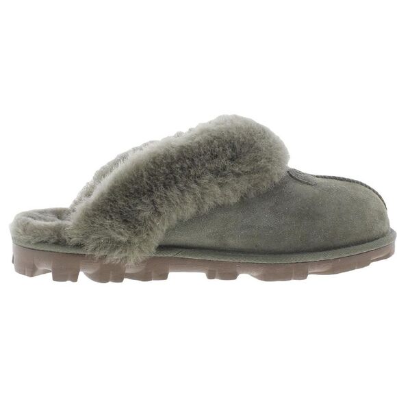 Ugg Coquette Women's Leather Fur Trim Slide Mule Slippers NWT - Picture 2 of 3